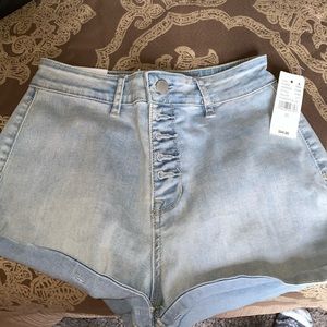 Kendall & Kylie high rise jean shorts